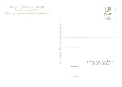 AK / Ansichtskarte Benediktbeuern Fraunhofer Glashuette Benediktbeuern