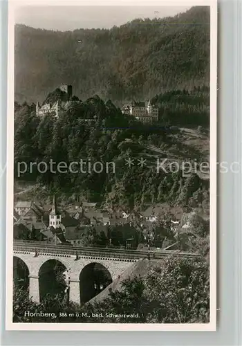 AK / Ansichtskarte Hornberg_Schwarzwald Viadukt Schloss Hornberg Schwarzwald