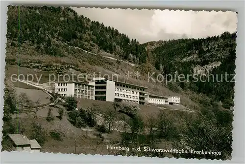 AK / Ansichtskarte Hornberg_Schwarzwald Krankenhaus Hornberg Schwarzwald