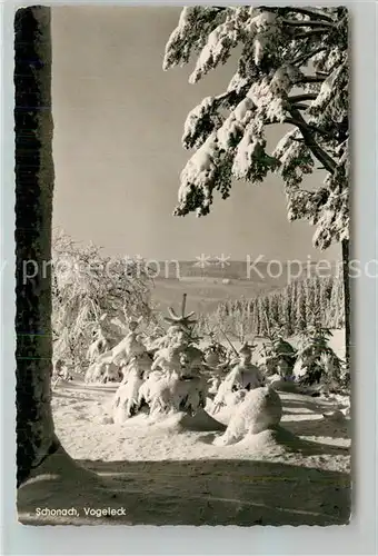 AK / Ansichtskarte Schonach_Schwarzwald Winterlandschaft Schonach Schwarzwald