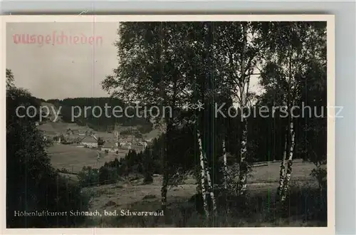 AK / Ansichtskarte Schonach_Schwarzwald Panorama Schonach Schwarzwald