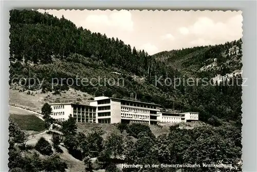 AK / Ansichtskarte Hornberg_Schwarzwald Krankenhaus Hornberg Schwarzwald