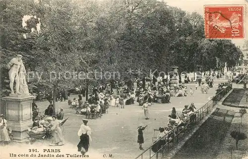 AK / Ansichtskarte Paris Un coin du Jardin des Tuileries Paris