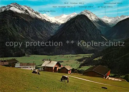 AK / Ansichtskarte Neukirchen_Grossvenediger Alpengasthof Rechtegg Gros  klein Venediger Hohe Fuerlegg Neukirchen Grossvenediger