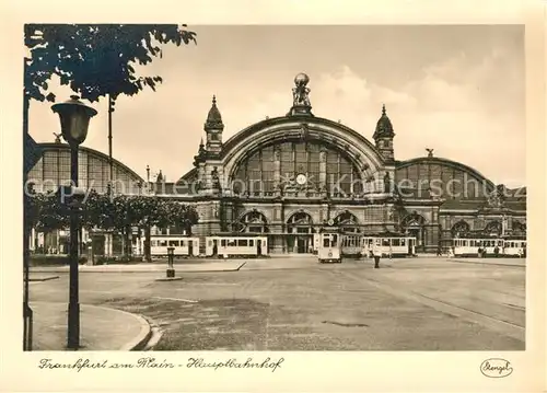 AK / Ansichtskarte Strassenbahn Frankfurt am Main Hauptbahnhof  Strassenbahn