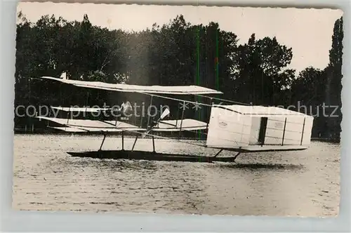 AK / Ansichtskarte Flugzeuge_Zivil Wasserflugzeug Hydro construit par Voisin  Flugzeuge Zivil