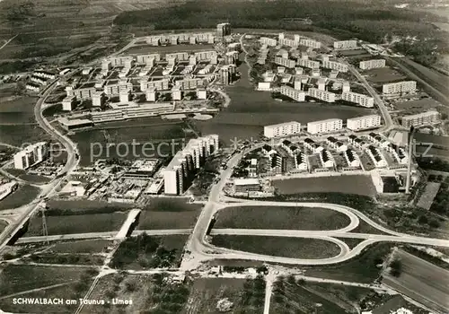 AK / Ansichtskarte Schwalbach_Taunus Limesstadt Fliegeraufnahme Schwalbach Taunus