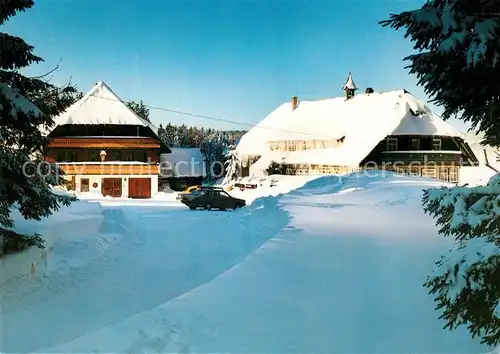 AK / Ansichtskarte Schonach_Schwarzwald Rohrhardsberg Gasthaus Wilhelmsh&#246;he Winter Schonach Schwarzwald