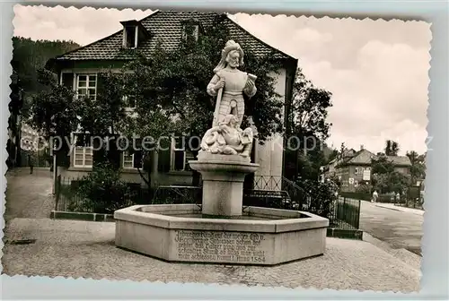 AK / Ansichtskarte Hornberg_Schwarzwald Stadtbrunnen Erinnerung Hornberger Schie&#223;en Hornberg Schwarzwald