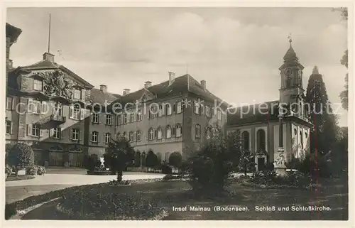 AK / Ansichtskarte Insel_Mainau Schloss Schlosskirche Insel Mainau