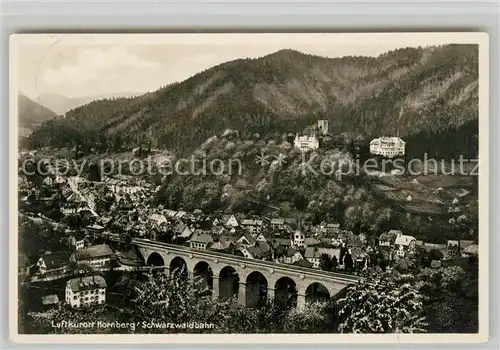 AK / Ansichtskarte Hornberg_Schwarzwald Viadukt Schlossberg Hornberg Schwarzwald