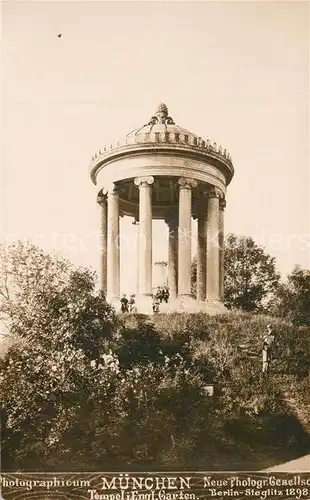 AK / Ansichtskarte Muenchen Tempel im Englischen Garten Muenchen