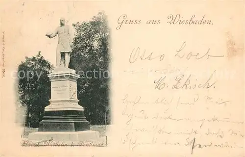 AK / Ansichtskarte Wiesbaden Kaiser Wilhelm I Denkmal Wiesbaden