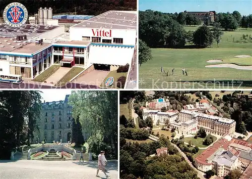 AK / Ansichtskarte Vittel Maison Thermale Schloss Fliegeraufnahme Golfplatz Vittel