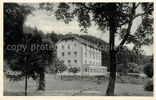 AK / Ansichtskarte Steinabad Kindererholungsheim Karl Stritt Bau Schwarzwald Steinabad