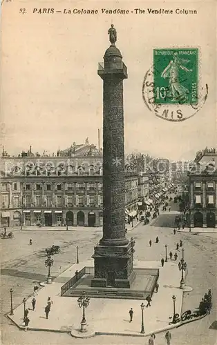 AK / Ansichtskarte Paris La Colonne Vendome  Paris