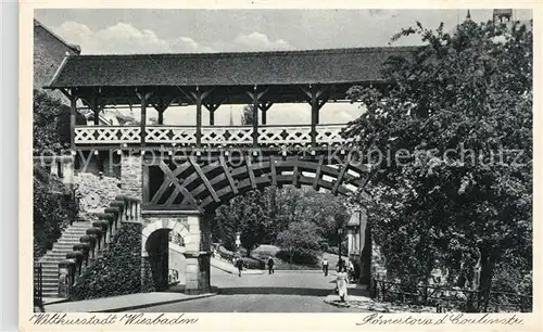 AK / Ansichtskarte Wiesbaden Roemertor Coulinstrasse Wiesbaden