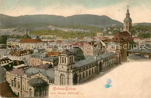 AK / Ansichtskarte Baden Baden Blick vom Neuen Schloss Baden Baden