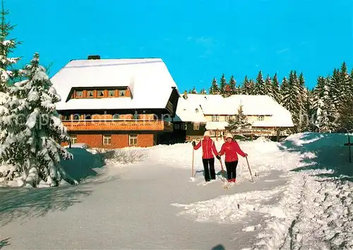 AK / Ansichtskarte Schonach_Schwarzwald Rohrhardsberg Gasthaus Wilhelmsh&#246;he Winter Schonach Schwarzwald