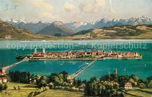 AK / Ansichtskarte Lindau_Bodensee Panorama Lindau Bodensee