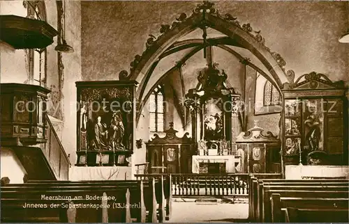 AK / Ansichtskarte Meersburg_Bodensee Inneres der Sebastiankapelle 13. Jhdt. Trinks Postkarte Meersburg Bodensee