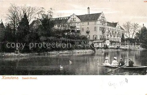 AK / Ansichtskarte Konstanz_Bodensee Inselhotel Ansicht vom See aus Konstanz_Bodensee