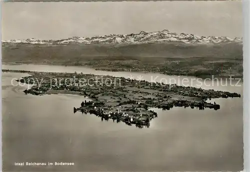 AK / Ansichtskarte Insel_Reichenau Fliegeraufnahme Insel Reichenau