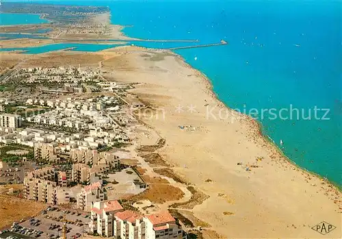 AK / Ansichtskarte Port_Leucate Mer Vue Aerienne Fliegeraufnahme Port_Leucate