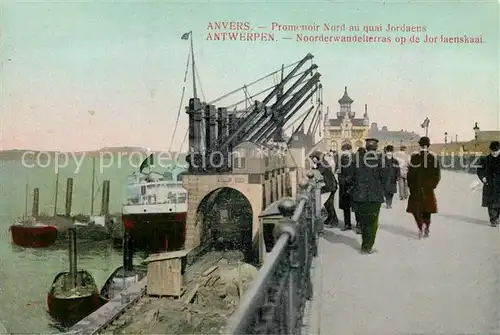 AK / Ansichtskarte Anvers_Antwerpen Uferpromenade Anvers Antwerpen