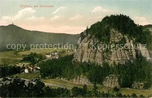 AK / Ansichtskarte Oybin Landschaftspanorama mit Hochwald Zittauer Gebirge Oybin