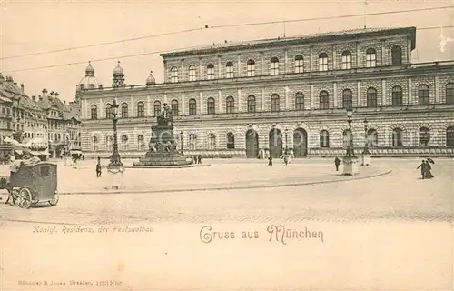 AK / Ansichtskarte Muenchen Koenigliche Residenz Festsaalbau Denkmal Muenchen