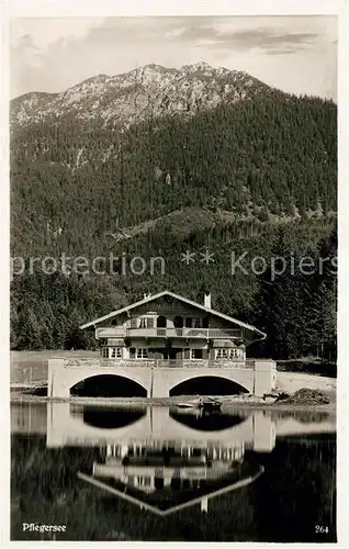 AK / Ansichtskarte Garmisch Partenkirchen Gasthaus am Pflegersee Alpen Garmisch Partenkirchen