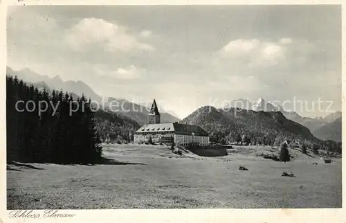 AK / Ansichtskarte Elmau Schloss Alpenpanorama Elmau