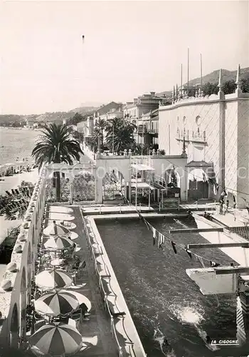 AK / Ansichtskarte Menton_Alpes_Maritimes Piscine du Casino Promenade du Midi Menton_Alpes_Maritimes