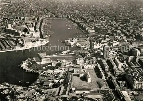 AK / Ansichtskarte Marseille_Bouches du Rhone Vue Aerienne Vieux Port Jardin du Pharo  Marseille