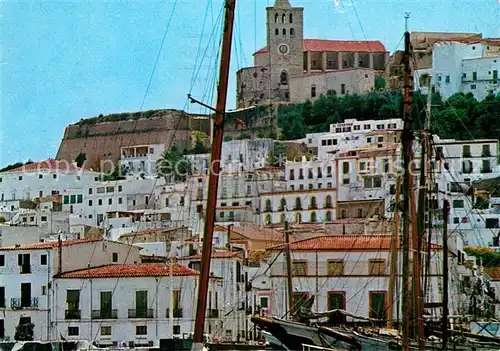 AK / Ansichtskarte Ibiza_Islas_Baleares Hafen Stadtpanorama Ibiza_Islas_Baleares