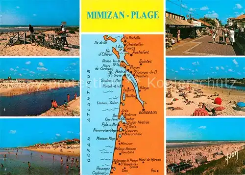 AK / Ansichtskarte Mimizan_Plage Strand Markt Panoramakarte Mimizan_Plage