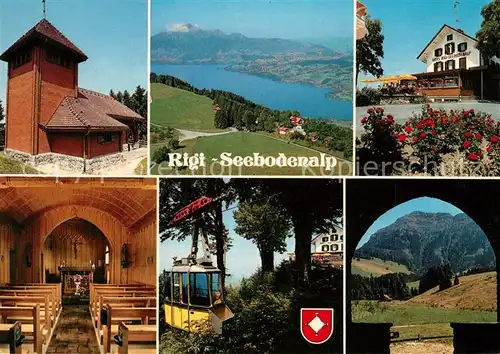 AK / Ansichtskarte Rigi Seebodenalp Kirche Luftseilbahn  Rigi