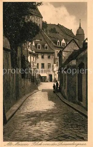 AK / Ansichtskarte Alt_Meissen_Elbe Blick von der Leinewebergasse Serie Saechsische Heimatschutzpostkarte Folge 1 Nr 1 Alt_Meissen_Elbe