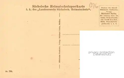 AK / Ansichtskarte Alt_Meissen_Elbe Blick von der Leinewebergasse Serie Saechsische Heimatschutzpostkarte Folge 1 Nr 1 Alt_Meissen_Elbe