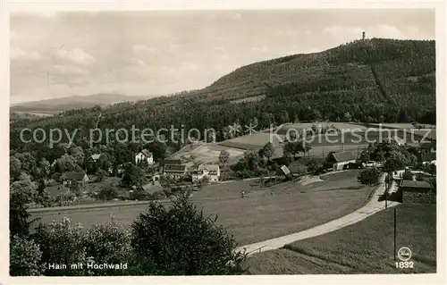 AK / Ansichtskarte Hain_Oybin Panorama mit Hochwald Zittauer Gebirge Hain_Oybin