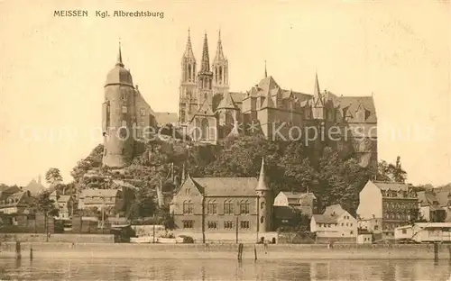 AK / Ansichtskarte Meissen_Elbe_Sachsen Koenigliche Albrechtsburg und Dom Meissen_Elbe_Sachsen