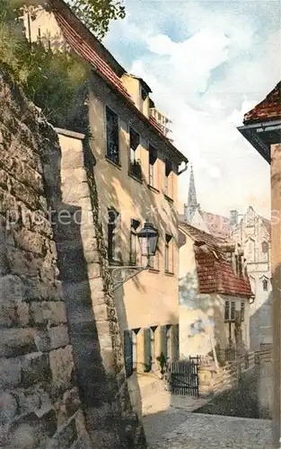 AK / Ansichtskarte Alt_Meissen_Elbe Motiv An den roten Stufen Stadtmauer Photochromie Alt_Meissen_Elbe