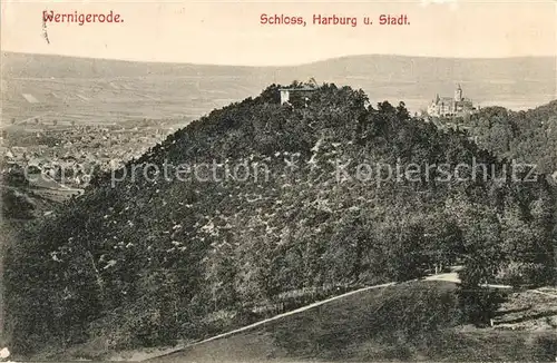 AK / Ansichtskarte Wernigerode_Harz Schloss Harburg und Stadt Wernigerode Harz