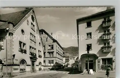 AK / Ansichtskarte Hornberg_Schwarzwald Rathaus Hotel Baeren Hornberg Schwarzwald