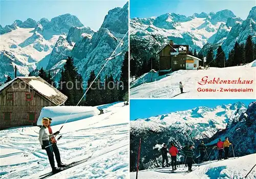 AK / Ansichtskarte Gosau_Oberoesterreich Zwieselalm Gablonzerhaus Schlepplift Gosau_Oberoesterreich