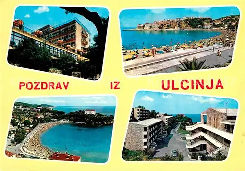 AK / Ansichtskarte Ulcinj Strand Fliegeraufnahme Ulcinj