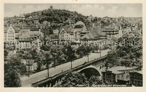 AK / Ansichtskarte Plauen_Vogtland Ebertbruecke mit Baerenstein Plauen_Vogtland