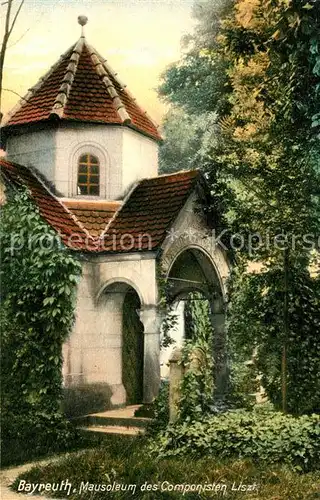 AK / Ansichtskarte Bayreuth Mausoleum des Komponiste Liszt Bayreuth