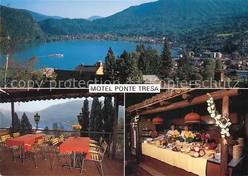 AK / Ansichtskarte Ponte_Tresa Motel Seepartie Ponte Tresa